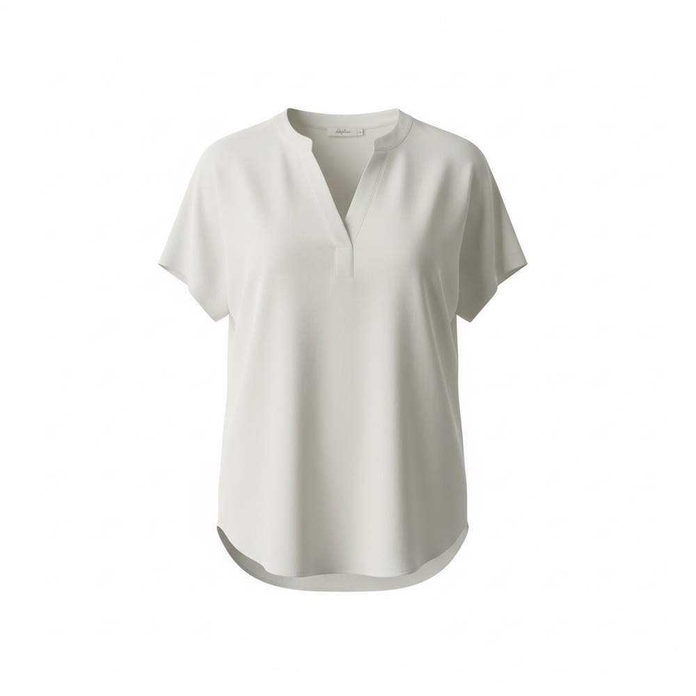 Heyton Lightweight Summer Tunic, Linen Viscose, Off White